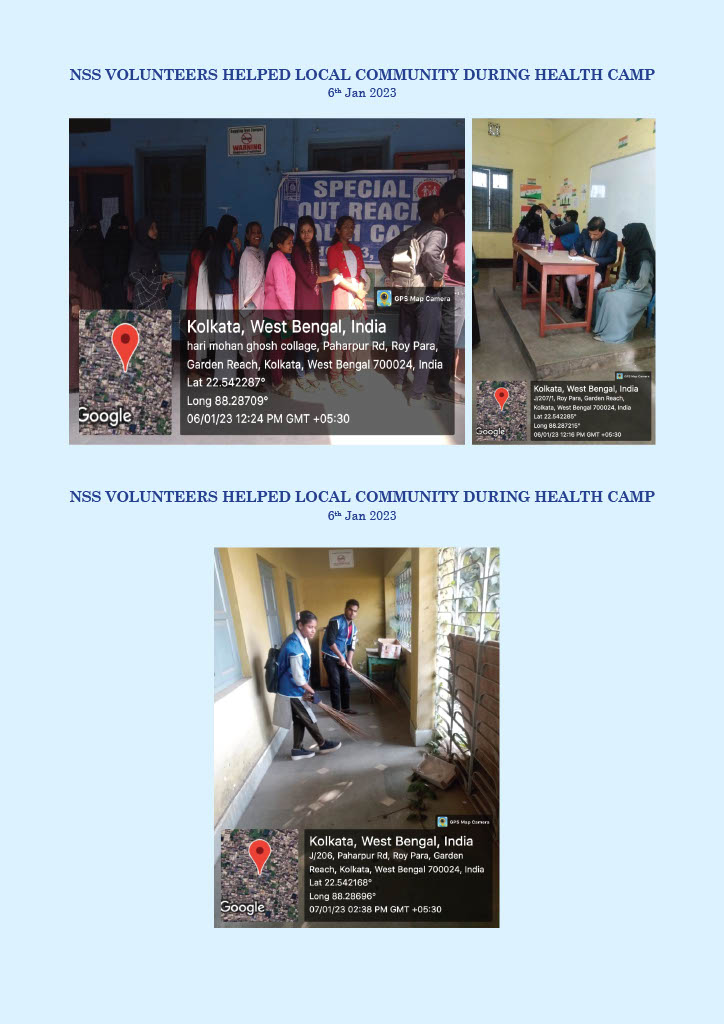 NSS activity- Health camp
